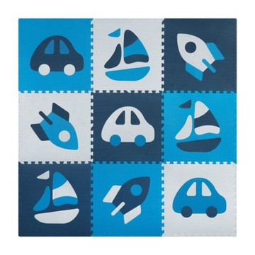 EDUKACYJNA MATA PIANKOWA DZIECI 180x180 PUZZLE 9x
