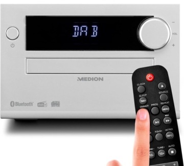 ЦИФРОВАЯ МИКРО СИСТЕМА DAB+ MD44484 CD/MP3 FM BLUETOOTH 2X15 Вт RMS ПУЛЬТ ДУ USB