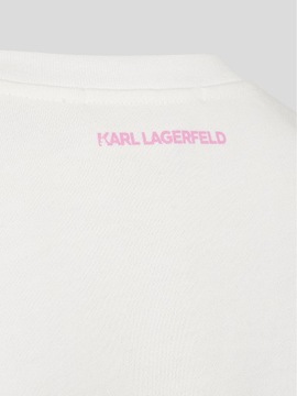 KARL LAGERFELD Bluza Future Logo 225W1804 Beżowy Regular Fit