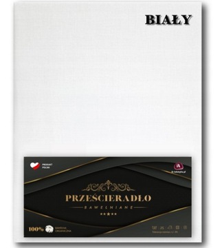 Prześcieradło Tradycyjne Bawełniane 220x200 Białe