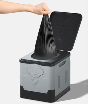 УЛИЧНЫЙ ПОРТАТИВНЫЙ СКЛАДНОЙ АВТОТУАЛЕТ 20 Л, ГРУЗОПОДЪЕМНОСТЬ 200 КГ