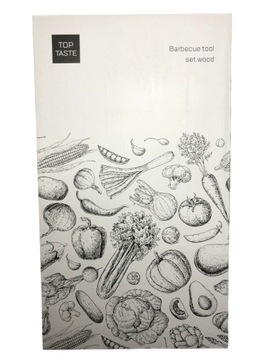 845 Набор массивных грилей для барбекю, толстая сталь, дерево, 3 предмета