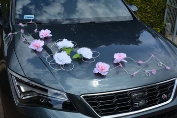 Dekoracja samochodu ozdoby na auto do ślubu A40