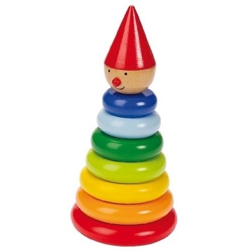 Piramidka drewniana Pajacyk na magnesy 58928 Goki