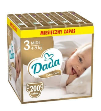 Підгузки Dada 3 Extra Care 4-9 кг 200 шт. запас