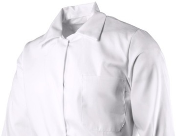 Халат женский МЕДИЦИНСКИЙ ЛАБОРАТОРНЫЙ, комбинезон БЕЛЫЙ, ПРОЧНЫЙ, кнопки, здоровье и безопасность