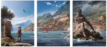 3x OBRAZ NA ŚCIANĘ ASSASSIN’S ODYSSEY 20x30