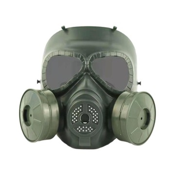 CS Full Face with Fan Protective Black Lens Green