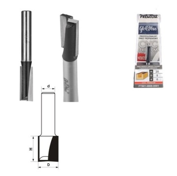 Globus Frez do drewna 8x30x66x8 wiercący FT901