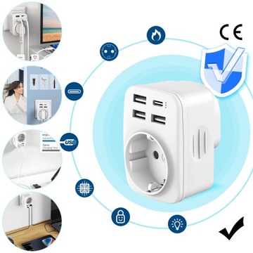 Eu-US PL PL Travel Adapter Plugcl Plugc