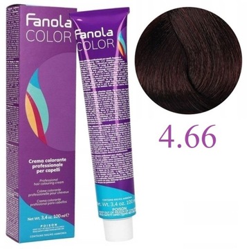 Fanola Crema Colorante Farba 100ml Nr 4.66