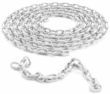 Łańcuch plastikowy BIAŁY 6mm -TRAYTECH- 1m