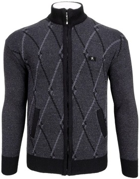 Sweter męski rozpinany we wzory R154 r. M