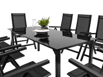 KOMPLET MEBLI OGRODOWYCH NA TARAS STÓŁ + 8 KRZESEŁ