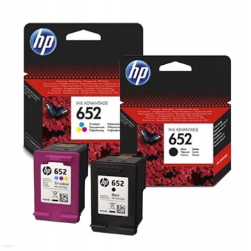 Zestaw tuszy HP 652 F6V25AE + F6V24AE czarny+kol.