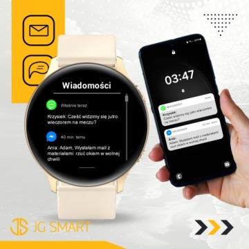 SMARTWATCH ЖЕНСКИЕ ЧАСЫ МЕНЮ PL ЗВОНКИ УВЕДОМЛЕНИЯ SMART WATCH GOLD