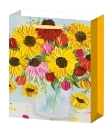 Torebka Papierowa Prezentowa Torba Na Prezent Urodziny Kwiaty 24x18 cm