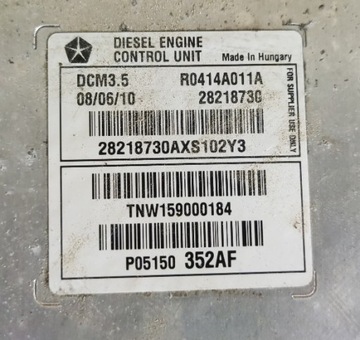 JEDNOTKA SADA JEEP PATRIOT COMPASS 2.2 CRD P05150352AF ZÁRUKA