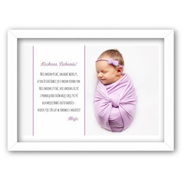 Plakat dzień babci i dziadka ramka zdjęcie wiersz