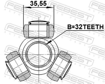 FEBEST TRIPOD JOINT MITSUBISHI ASX