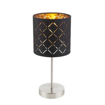 Lampa stołowa do biura CLARKE materiałowy abażur E14