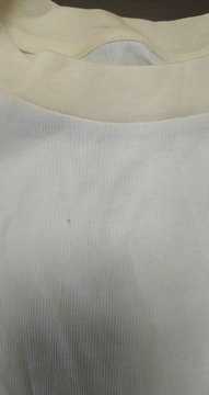 Topshop biały T-shirt oversize raglanowe defekt S