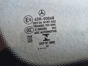 Szyba karoseryjna Lewa Tył Mercedes W293 EQC A2936701100