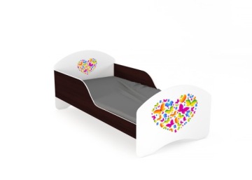 Детская кровать LEO2 160х80 белый и венге
