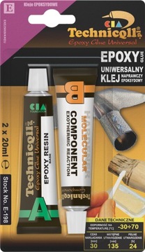KLEJ UNIWERSALNY EPOKSYDOWY TECHNICQL 2x20ml E-198