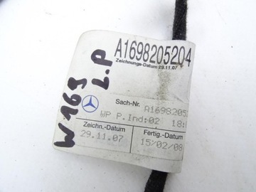 MERCEDES TŘÍDA A W169 04-12 SVAZEK INSTALACE SEDADLA LEVÝ PŘEDNÍ A1698205204