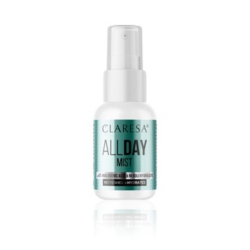 Мист для лица Claresa ALL DAY MIST увлажняет и освежает.