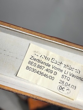 Декоры полосы устанавливают Audi A4 B6 B7 Wood Europe