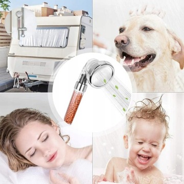 SŁUCHAWKA PRYSZNICOWA OSZCZĘDNA Z FILTREM WODY JONIZUJĄCA NATRYSKOWA + WĄŻ