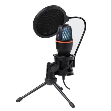 Микрофон для ПК, ЕМКОСТНЫЙ USB LED RGB