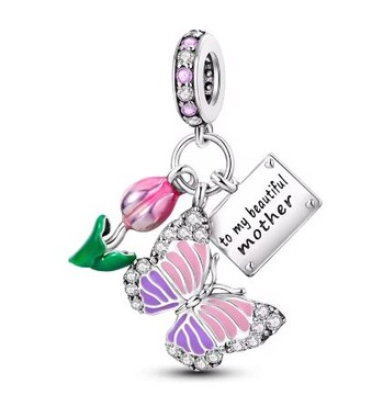 Charms Zawieszka dla Mamy Charmsy Zawieszka Charms Zawieszki Srebro s925