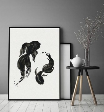 КАРТИНА-ПОСТЕР В РАМКЕ 53х73 см Рыба Р920