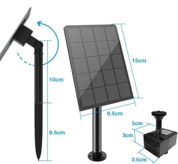 СОЛНЕЧНЫЙ КИСЛОРОДНЫЙ НАСОС ПРУД ВОЗДУШНЫЙ НАСОС ФОНТАННЫЙ НАСОС 2,5 Вт