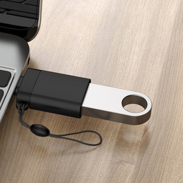 АДАПТЕР USB-C НА USB 3.0 OTG МЕТАЛЛ ЧЕРНЫЙ