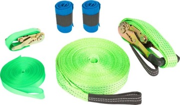 Zielona taśma Slackline z akcesoriami Small Foot