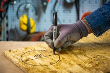 Маркер Sharpie, двусторонний, сборный, перманентный, с двумя наконечниками, черный