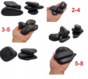 Галька черная полированная, декоративный садовый камень 10 кг, 3-5 см.