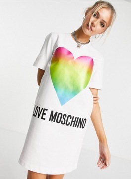 DRESOWA SUKIENKA LOVE MOSCHINO LOGO 38 M