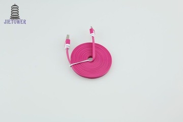 USB - плоский кабель microUSB, 3 м