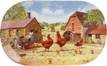 Lesser & Pavey Cockerel & Hen podstawka pod kubek i taca, ceramiczna podkła