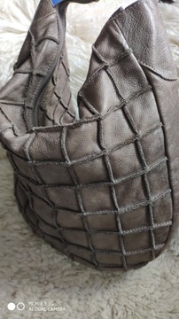 FredsBruder patchworkowa torebka skóra naturalna