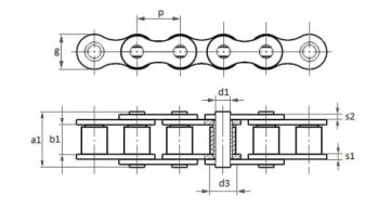 Цепь 28B-1 5mb KMC