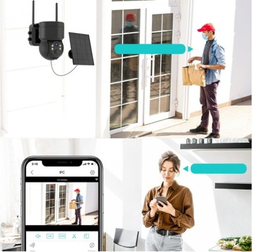 СОЛНЕЧНАЯ WIFI КАМЕРА 4MPX УМНАЯ НАРУЖНАЯ ВРАЩАЮЩАЯСЯ IP БЕСПРОВОДНАЯ СИГНАЛИЗАЦИЯ