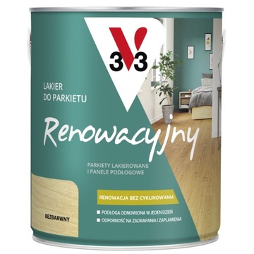 V33 lakier bezbarwny do parkietu Renowacyjny 2,5L połysk