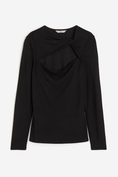 H&M 34/XS top z ozdobnym węzłem