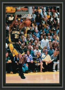 Reggie Miller Pacers BASKETBALL HOF Signed A4 Photo POSTER - HIGH